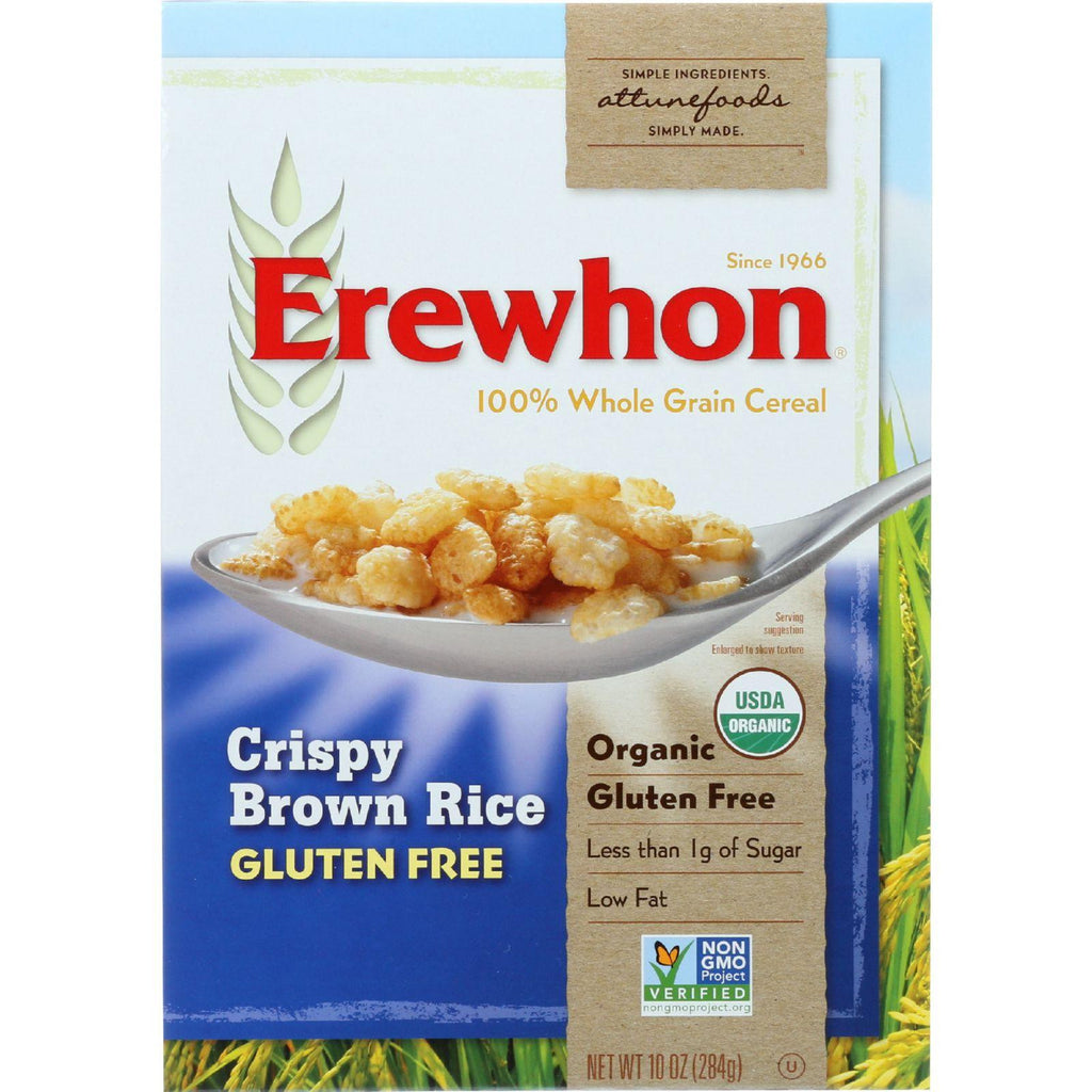 Erewhon Cereal - Organic - Crispy Brown Rice - Gluten Free - 10 Oz - Case Of 12