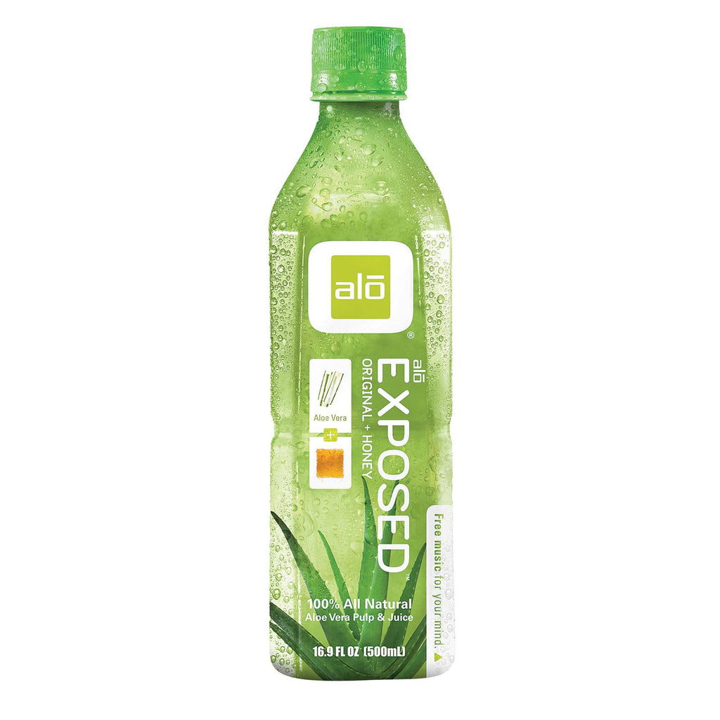 Alo Original Exposed Aloe Vera Juice Drink - Original And Honey - Case Of 12 - 16.9 Fl Oz.