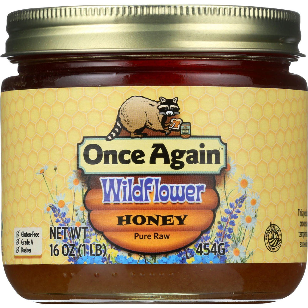 Once Again Honey - Natural - Wildflower - 1 Lb - Case Of 12