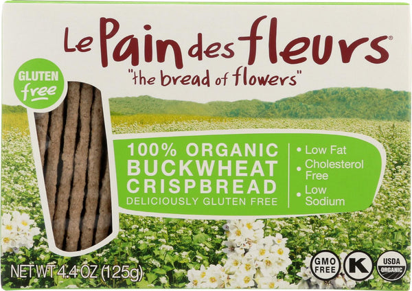 Le Pain Des Fleurs Organic Crisp Bread Buckwheat, 4.41 oz 