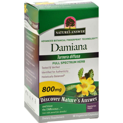 Nature's Answer Damiana Leaf - 90 Vegetarian Capsules