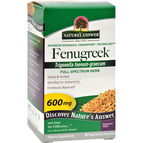 Nature's Answer Fenugreek Seed - 90 Vegetarian Capsules