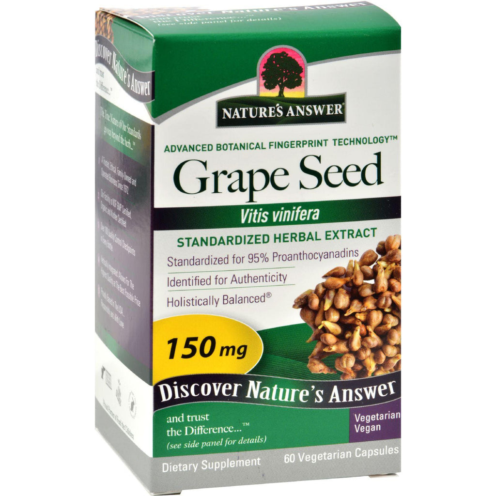 Nature's Answer Grape Seed Extract - 60 Vegetarian Capsules