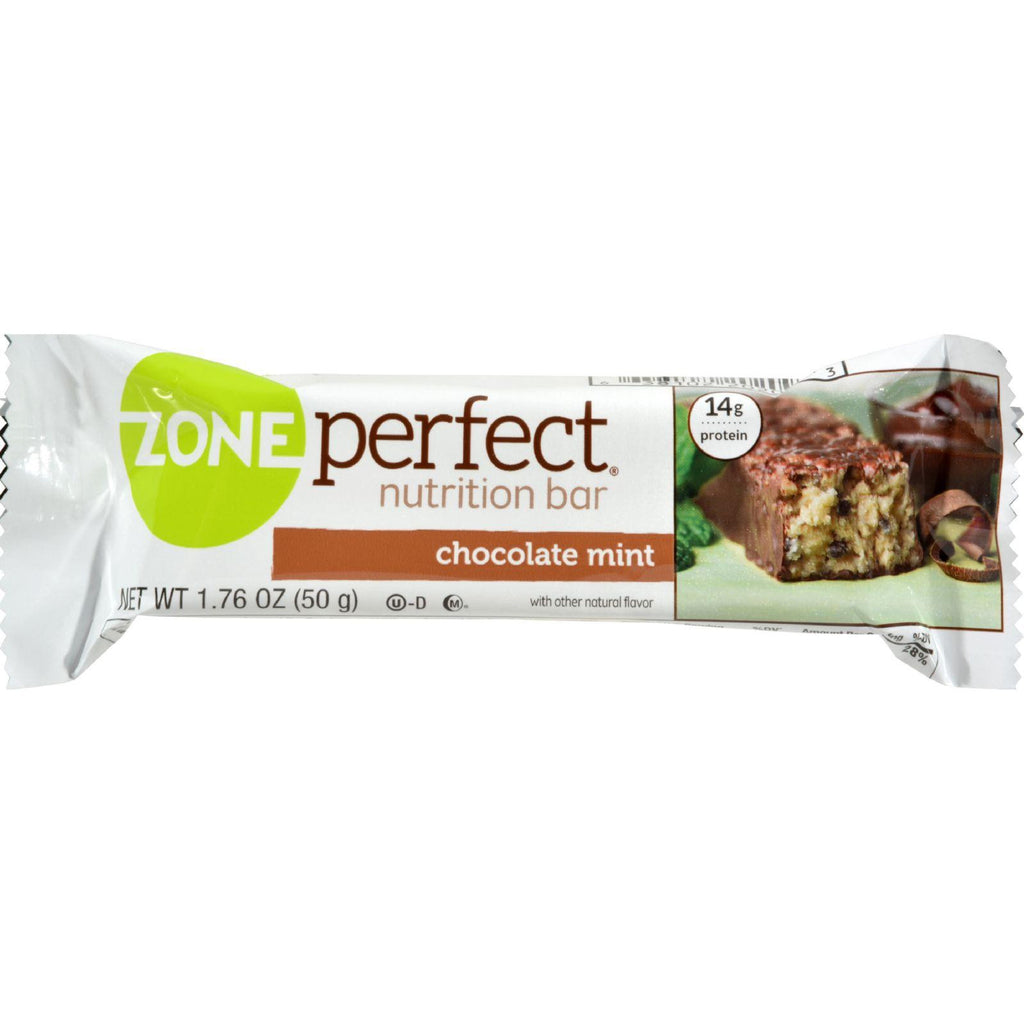 Zone Nutrition Bar - Chocolate Mint - Case Of 12 - 1.76 Oz