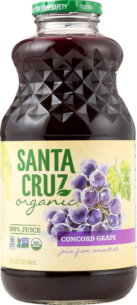 Santa Cruz Organic Juice - Concord Grape - Case Of 12 - 32 Fl Oz.