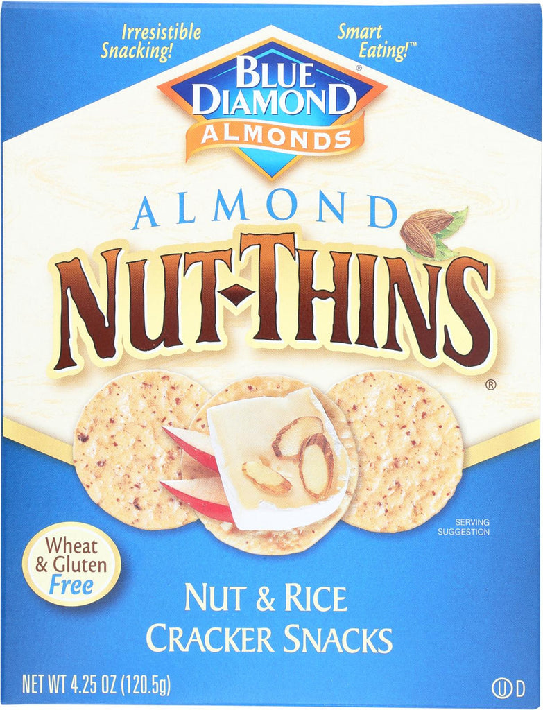 Blue Diamond Nut Thins - Almond - Case Of 12 - 4.25 Oz.