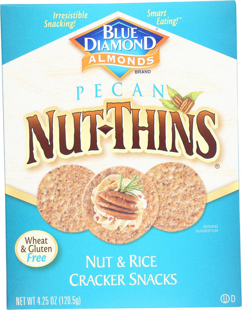 Blue Diamond Nut Thins - Pecan - Case Of 12 - 4.25 Oz.