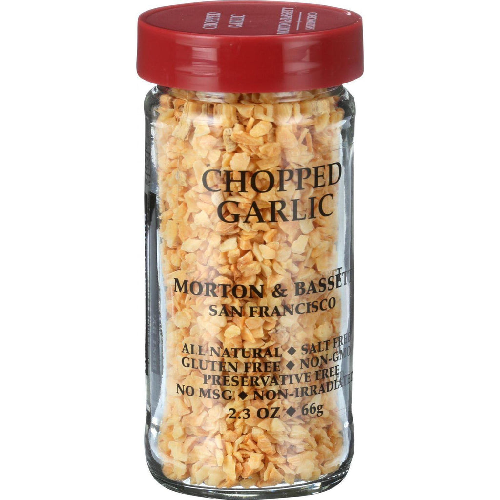 Morton And Bassett Garlic Chopped - Garlic - Case Of 3 - 2.3 Oz.