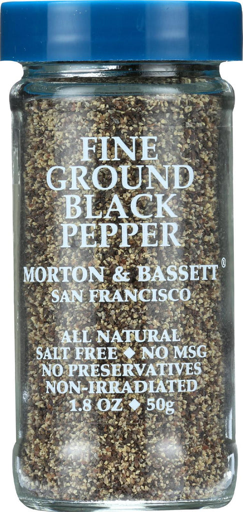 Morton And Bassett Seasoning - Pepper - Fine Ground - Black - 2 Oz - Case Of 3