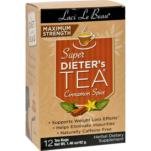 Laci Le Beau Maximum Strength Super Dieter's Tea Cinnamon Spice - 12 Tea Bags