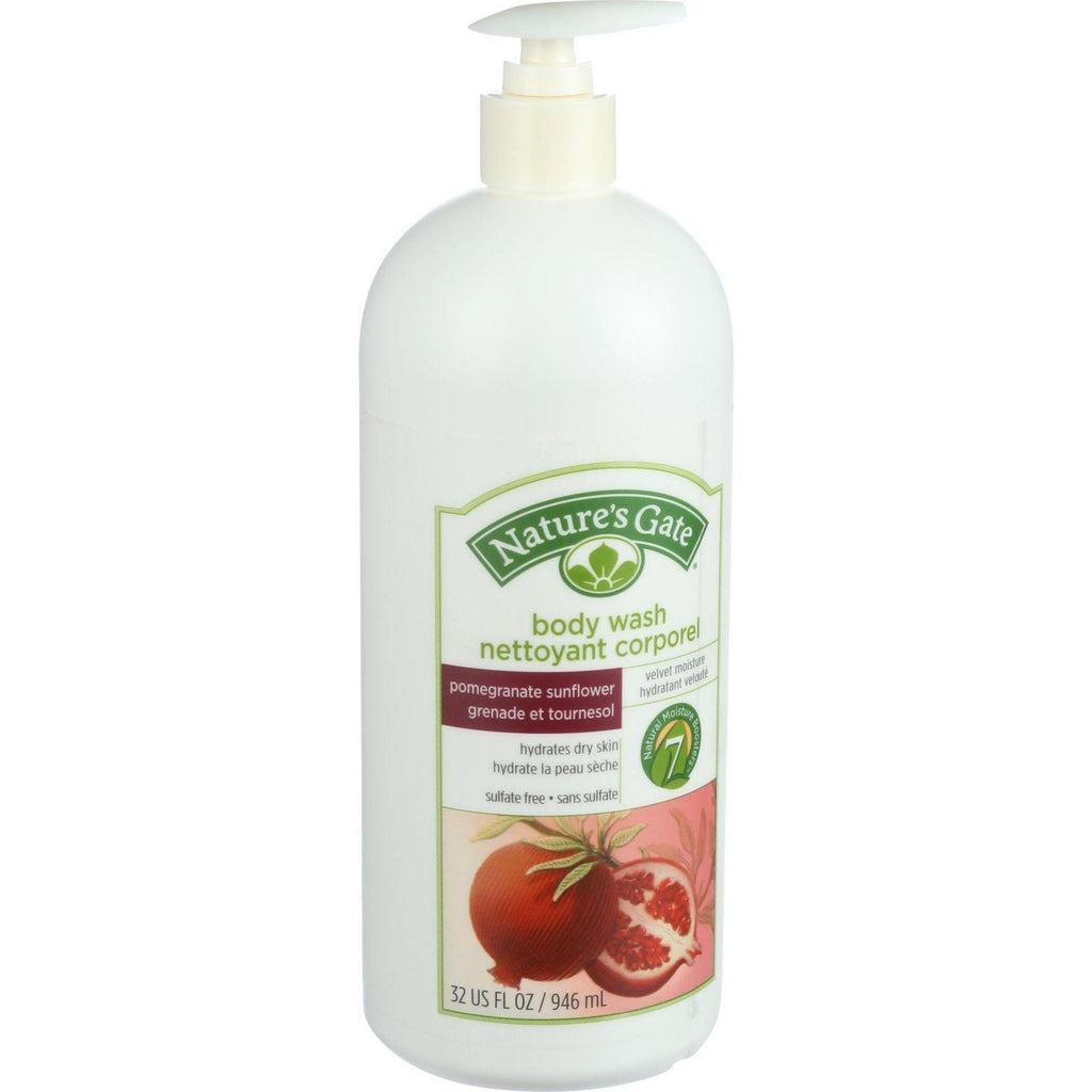 Nature's Gate Body Wash - Pomegranate Sunflower - 32 Oz