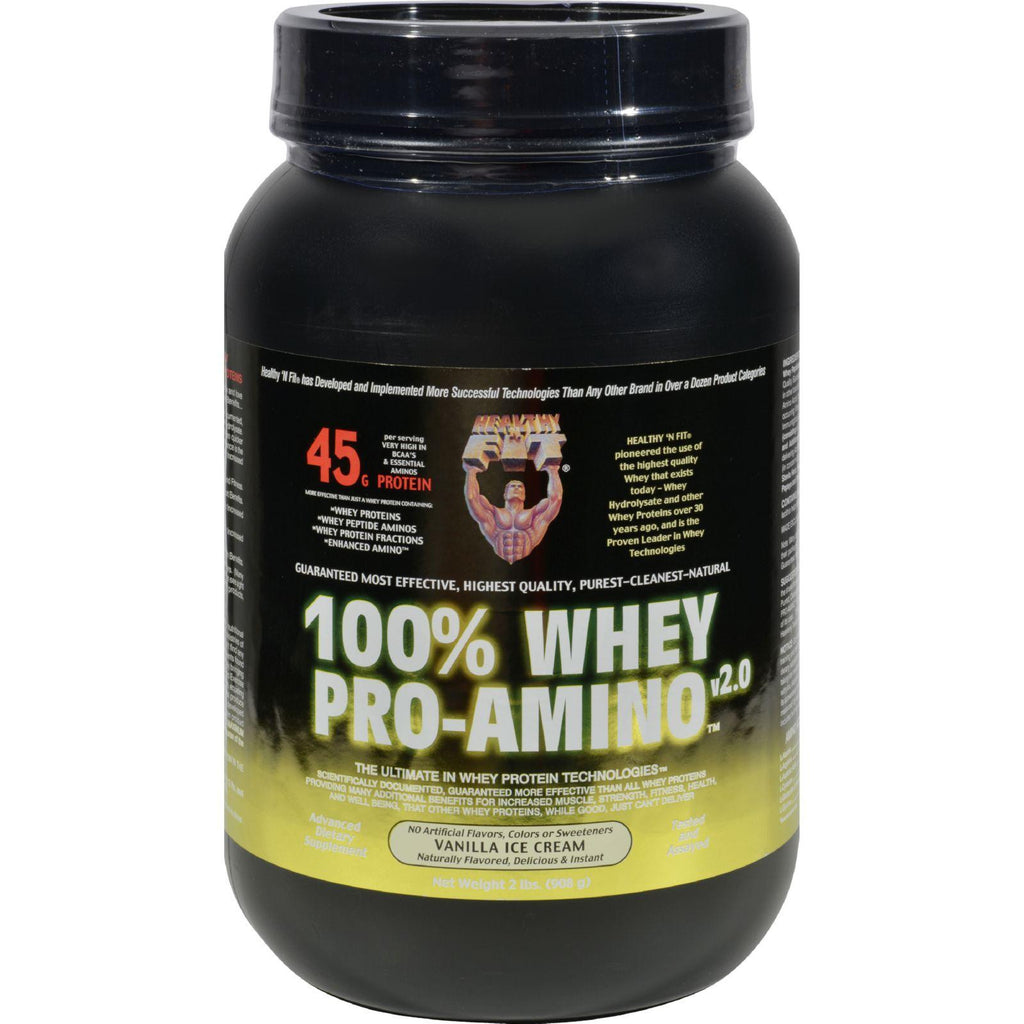 Healthy 'n Fit Nutritionals Whey Pro-amino Vanilla Ice Cream - 2 Lbs