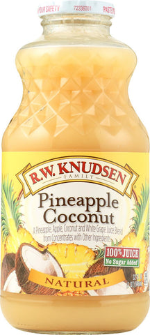 R.w. Knudsen Juice Blends - Pineapple Coconut - Case Of 12 - 32 Fl Oz.