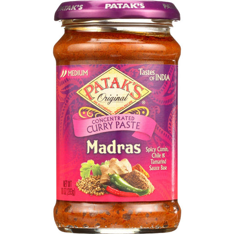 Pataks Curry Paste - Concentrated - Madras - Medium - 10 Oz - Case Of 6