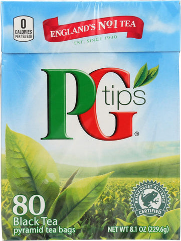 Pg Tips Black Tea - Pyramid - Case Of 12 - 80 Bags