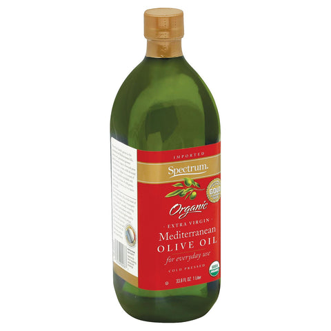 Spectrum Naturals Organic Extra Virgin Mediterranean Olive Oil - Case Of 6 - 33.8 Fl Oz.