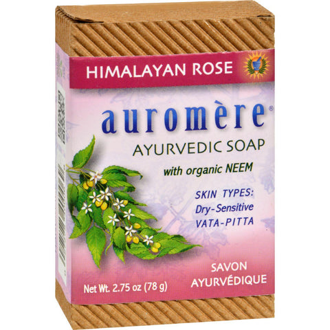 Auromere Ayurvedic Bar Soap Himalayan Rose - 2.75 Oz