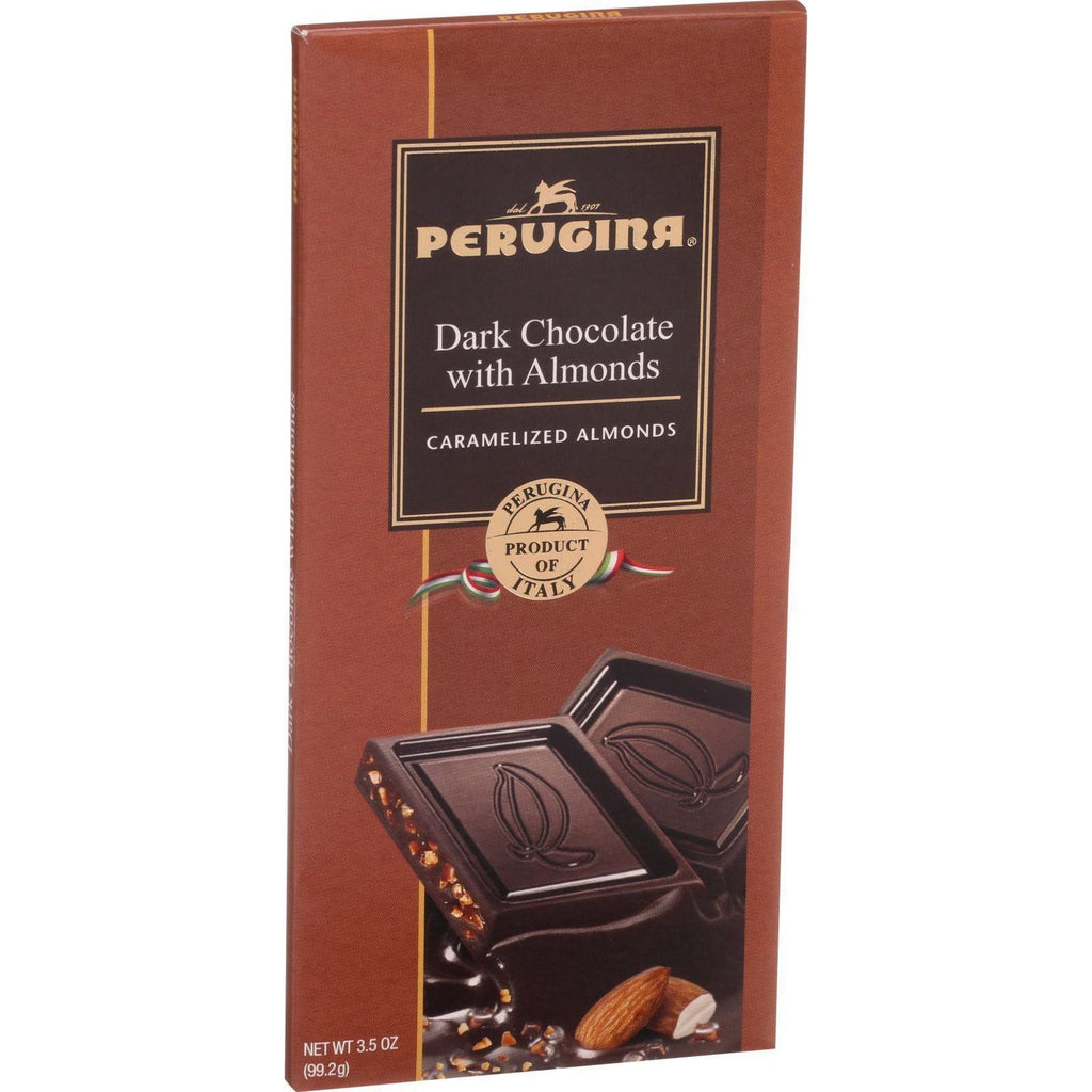 Perugina Chocolate Bar - Dark Chocolate - Almonds - 3.5 Oz Bars - Case Of 12