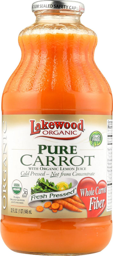 Lakewood Pure Carrot Juice - Carrot - Case Of 12 - 32 Fl Oz.