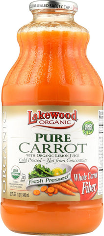 Lakewood Pure Carrot Juice - Carrot - Case Of 12 - 32 Fl Oz.