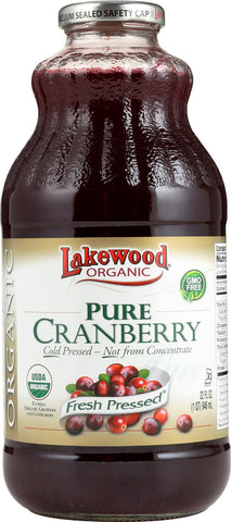 Lakewood Cranberry Juice - Cranberry - Case Of 12 - 32 Fl Oz.