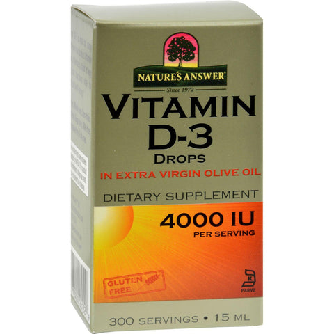 Nature's Answer Vitamin D-3 Drops - 4000 Iu - 0.5 Fl Oz