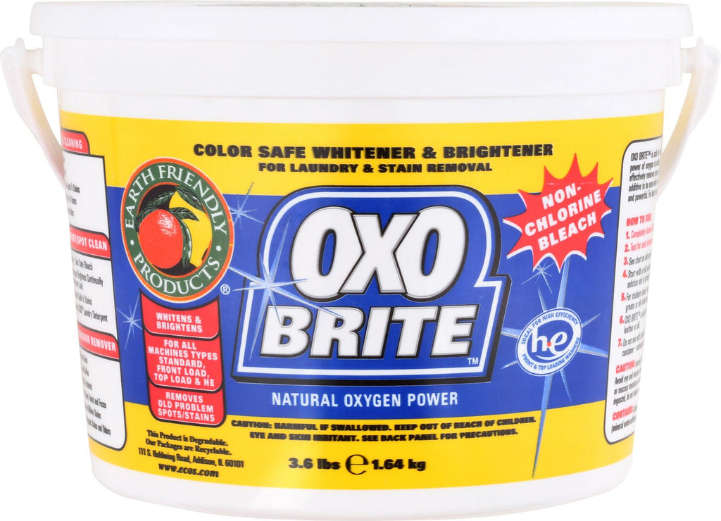 Earth Friendly Free And Clear Oxobrite Multi - Purpose Stain Remover - Case Of 6 - 3.6 Lb.