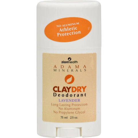 Zion Health Adama Minerals Clay Deodorant Lavender - 2.5 Oz