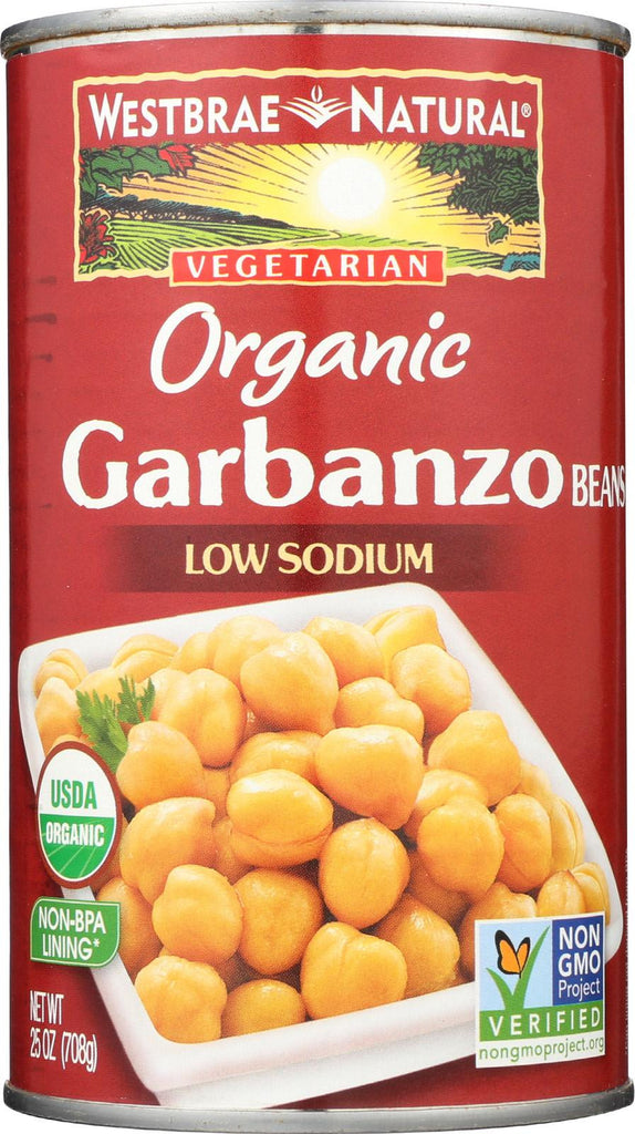 Westbrae Foods Organic Garbanzo Beans - Case Of 12 - 25 Oz.