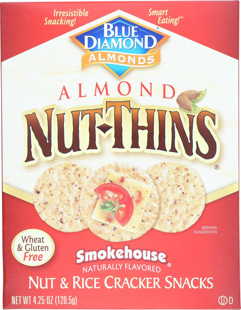 Blue Diamond Nut Thins - Smokehouse - Case Of 12 - 4.25 Oz.