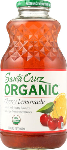 Santa Cruz Organic Lemonade Juice - Cherry - Case Of 12 - 32 Fl Oz.