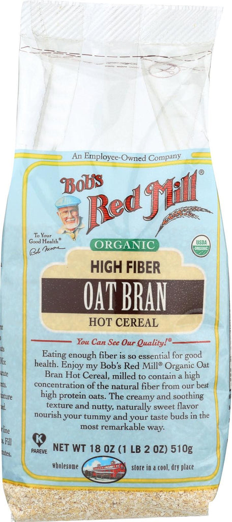 Bob's Red Mill Organic High Fiber Oat Bran Hot Cereal - 18 Oz - Case Of 4