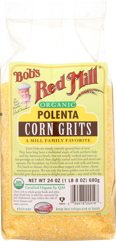 Bob's Red Mill Organic Corn Grits - Polenta - 24 Oz - Case Of 4