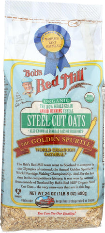 Bob's Red Mill Organic Steel Cut Oats - 24 Oz - Case Of 4