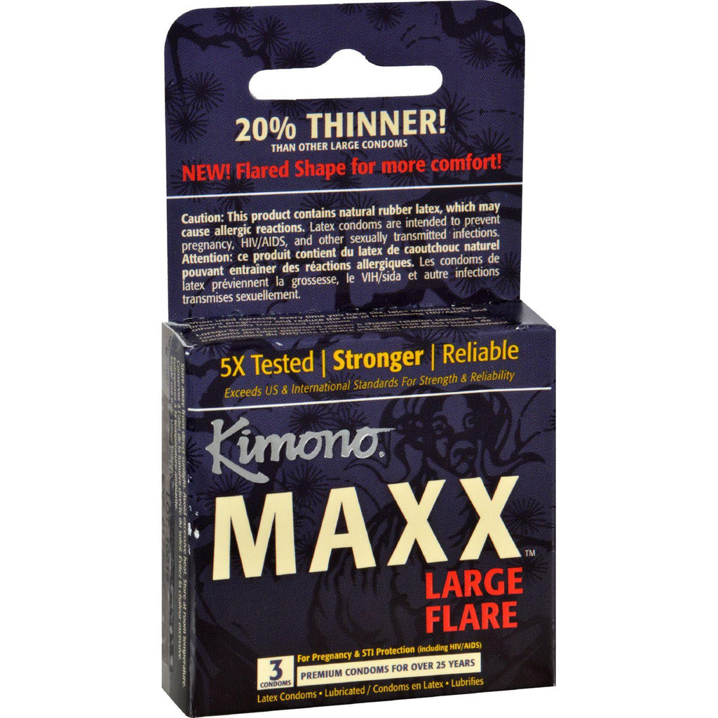 Kimono Condoms - Maxx - Large Flare - 3 Count