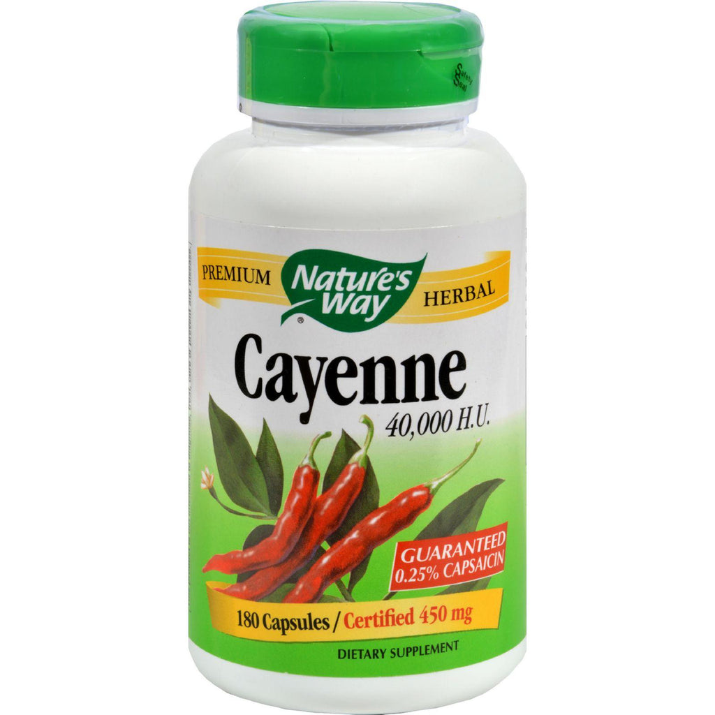 Nature's Way Cayenne 40000 Hu - 450 Mg - 180 Capsules