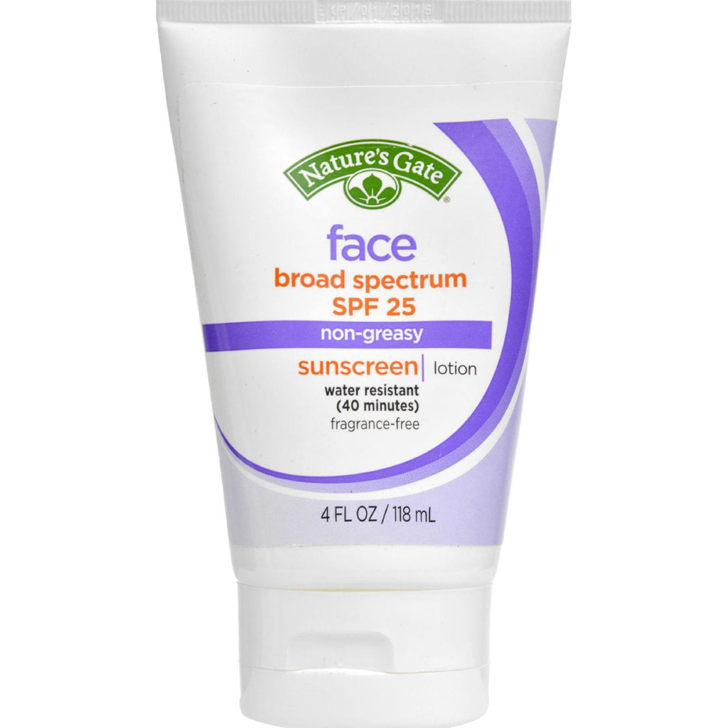 Nature's Gate Faceblock Sunscreen - Fragrance Free Broad Spectrum Spf 25 - 4 Fl Oz