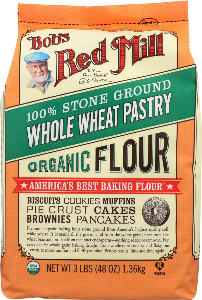 Bob's Red Mill Organic Whole Wheat Pastry Flour - 48 Oz - Case Of 4