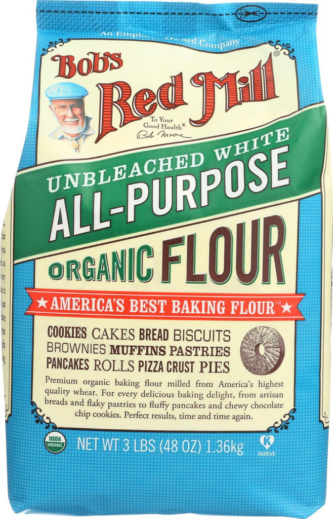 Bob's Red Mill Organic Unbleached White All-purpose Flour - 48 Oz - Case Of 4