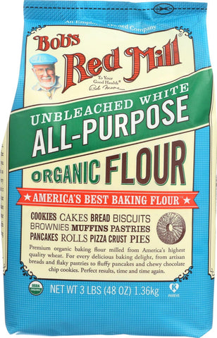 Bob's Red Mill Organic Unbleached White All-purpose Flour - 48 Oz - Case Of 4