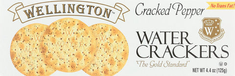 Wellington Cracked Pepper - Water Cracker - Case Of 12 - 4.25 Oz.