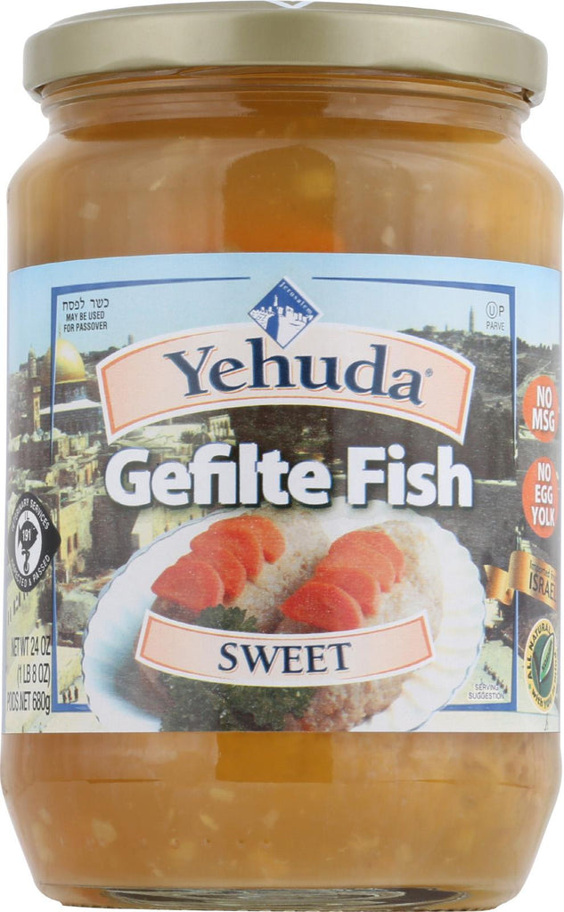 Yehuda Matzo Gelfilte Fish - Sweet - Case Of 12 - 24 Oz.