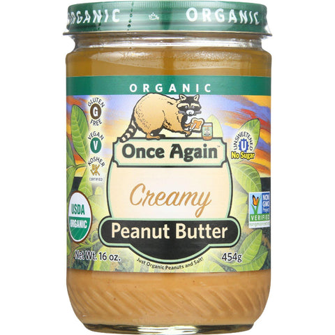 Once Again Peanut Butter - Organic - Creamy - 16 Oz - Case Of 12