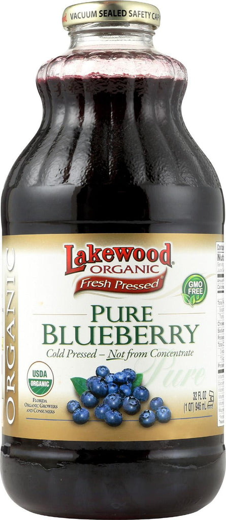 Lakewood Pure Organic Blueberry - Blueberry - Case Of 12 - 32 Fl Oz.