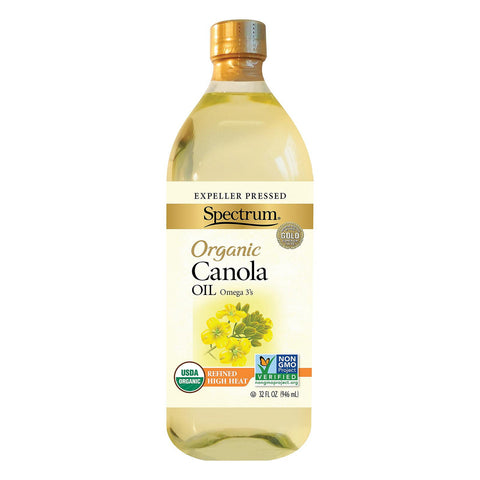 Spectrum Naturals Organic Refined Canola Oil - Case Of 12 - 32 Fl Oz.