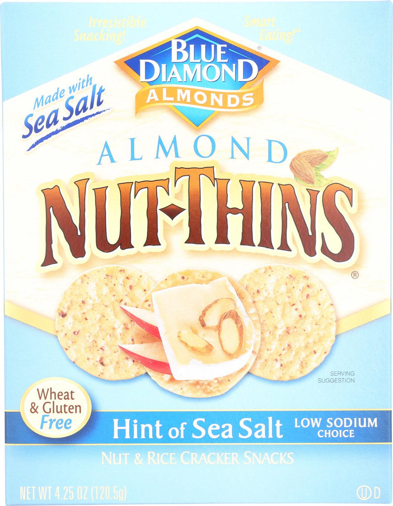 Blue Diamond Nut Thins - Sea Salt - Case Of 12 - 4.25 Oz.