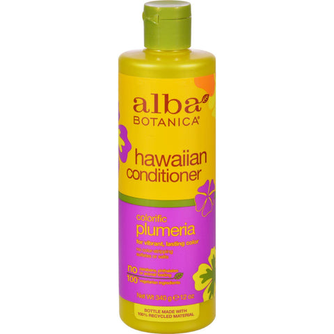 Alba Botanica Hawaiian Hair Conditioner Plumeria - 12 Fl Oz