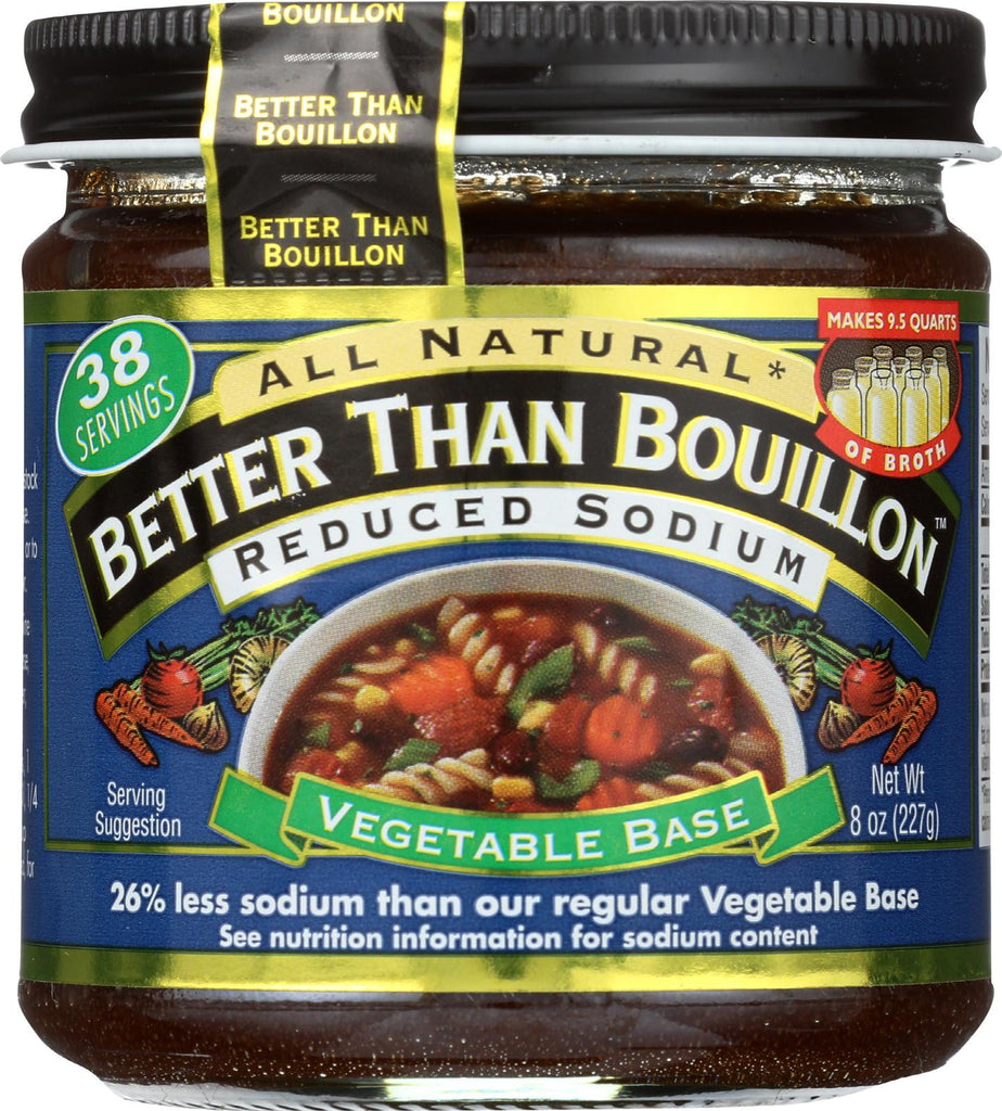 Better Than Bouillon Seasoned Vegetable Base - Reduced Sodium - Case Of 6 - 8 Oz.