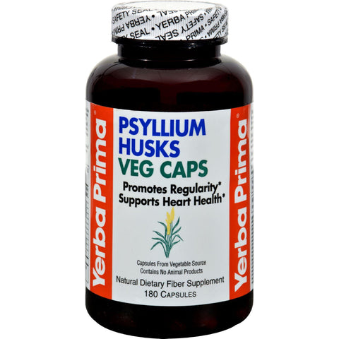 Yerba Prima Psyllium Husks Veg Caps - 625 Mg - 180 Vegetarian Capsules