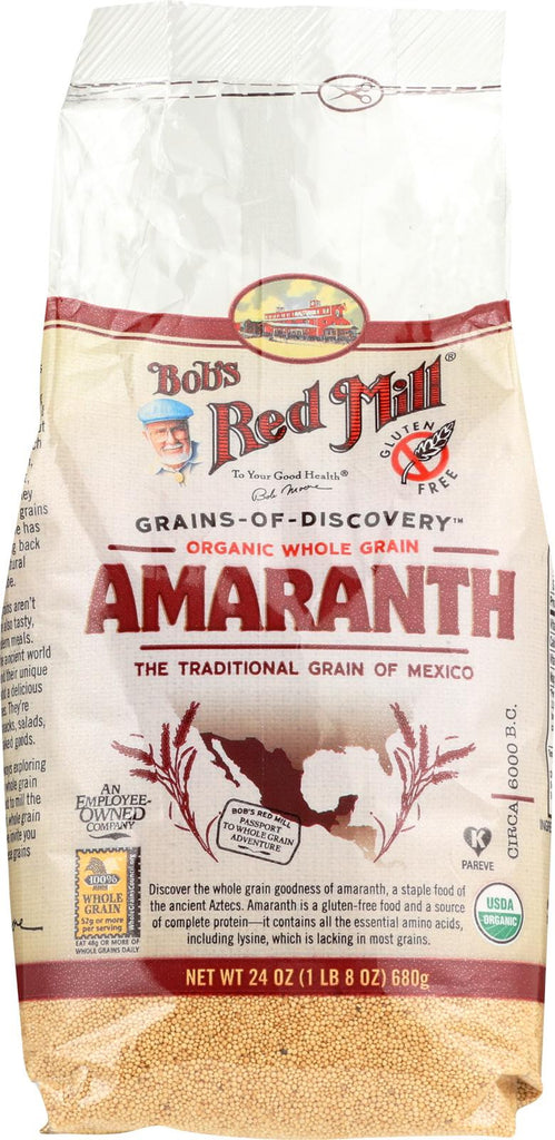 Bob's Red Mill Organic Whole Grain Amaranth - 24 Oz - Case Of 4